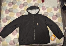 Carhartt Storm Defender Waterproof Hooded Jacket Black 2XL Relaxed Fit Men's