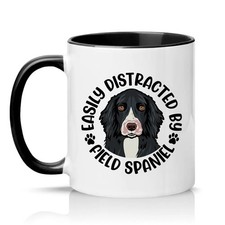 Easily Distracted By Field Spaniel Unisex 11oz Ceramic Mug Field Spaniel Dog