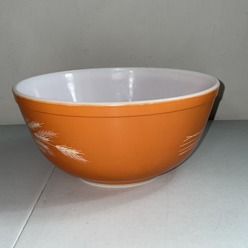 Vintage Pyrex Autumn Harvest Wheat Pattern Nexting Mixing Bowl #403 2.5 Liter - Picture 5 of 8