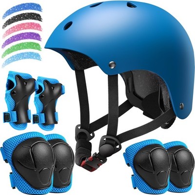 Kids Bike Helmet Set, Adjustable Helmet for Ages 3-10 Year Boys Girls, Pad Se...