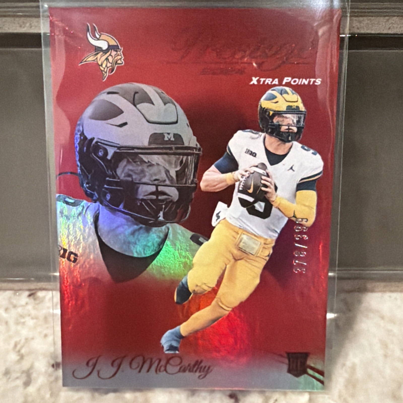 2024 Panini Prestige - J.J. McCarthy Xtra Points Premium Red /399