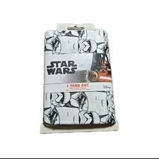 Star Wars Cotton Fabric Stormtroopers Black White Sketch Disney 36 x44 1 Yard