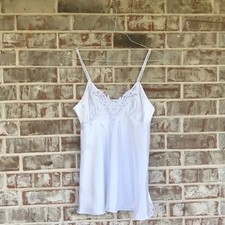 Cinema Etoile White Lace Satin Camisole