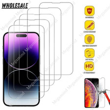 Lot Tempered Glass Screen Protector For iPhone 16 15 14 13 12 11 Pro Max XR 8 6