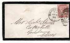 GB QV 1880 1d rojo veneciano en cubierta de luto WS48063