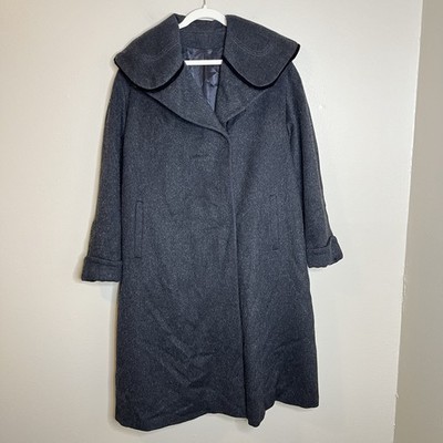 Women s Vintage Coat Wool 2X Peter Pan Round Color Long Preppy Classic Botany