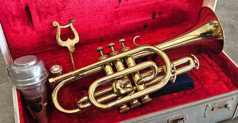 RARE VINTAGE MADE IN ITALY AIRFLOW AIR FLOW 160 CORNET + ORIGINAL CASE !    AL
