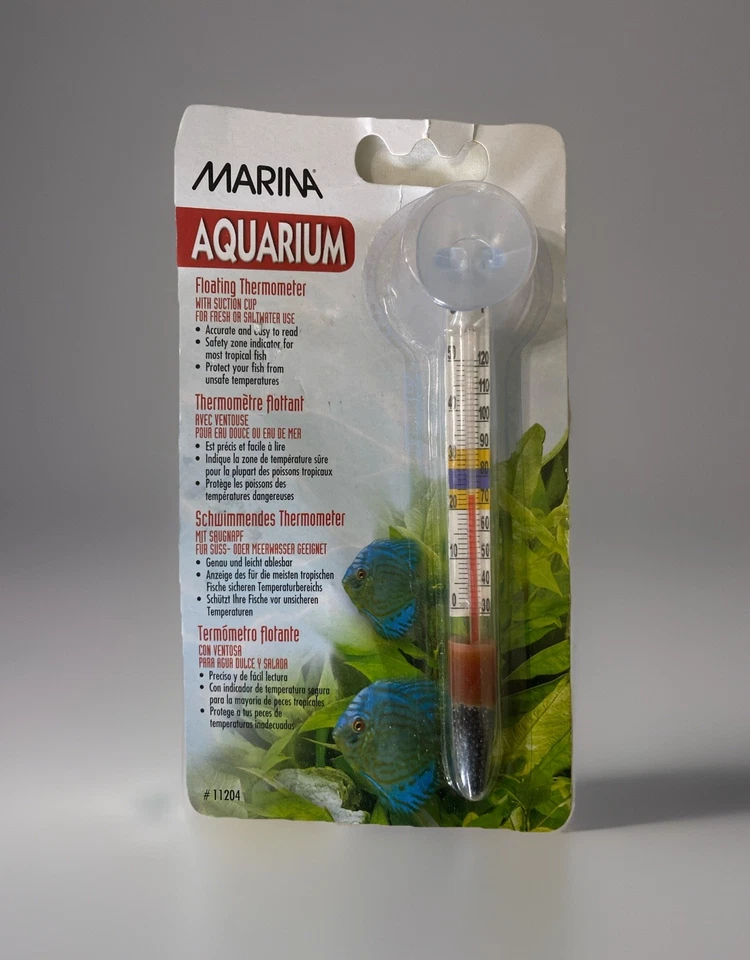 2 Fish Tank Aquarium Thermometers - Glass Mount Suction Cup Digital Floating - Image 3 of 4