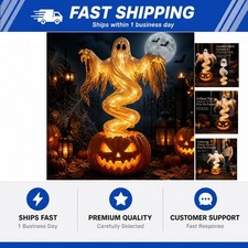 Halloween Swirling Ghost Pumpkin Light,2026 Outdoor Yard Decoration for Porch