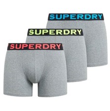 Superdry Mens Boxers 3 Pack Noos Grey Marl