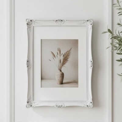 Weißer verzierter Bilderrahmen | Shabby Chic Wanddeko