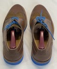 Bold Society Mens Brown Leather Suede Derbys & Blue Rubber Soles Shoelaces US 11 — photo 4