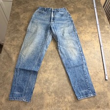 Lee Jeans Womens 14 Long Blue High Waisted Mom Tapered Leg USA Made 90S