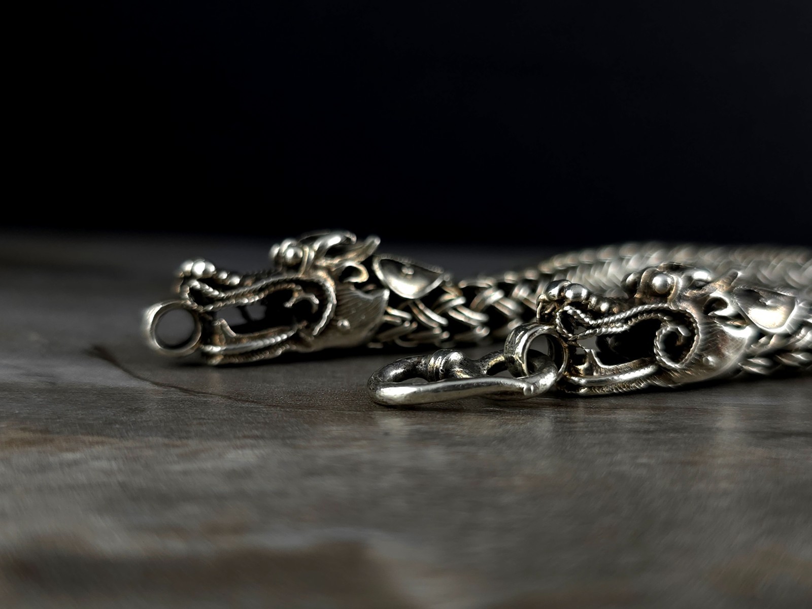 Silver Sterling Dragon Head 3D Solid Bracelet - S… - image 7