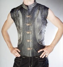 Rare, Rising Phoenix Leather ARKANA Vest, Charcoal