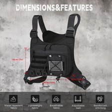 Outdoor Sports Chest Bag for Men, Chest Vest Holster Fits Most Pistols, EDC Trav