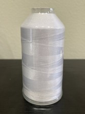Embroidery Thread Polyester White 5000m Single Huge Spool New