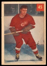 1954-55 Parkhurst EX Tony Leswick #45