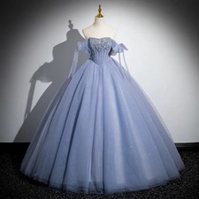 Modern Party Dress Winter New Light Quinceanera Dress Off Shoulder PromGown Real
