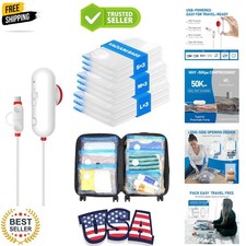 9-Pack Travel Vacuum Storage Bags with USB Pump for Effortless Packing