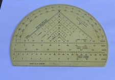 Vintage Reliance Twickenham 1940 British Army Map Protractor Measuring Old Tool