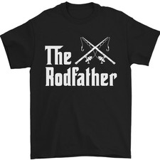 The Rodfather Camiseta Divertida De Pesca Para Hombre 100% Algodón