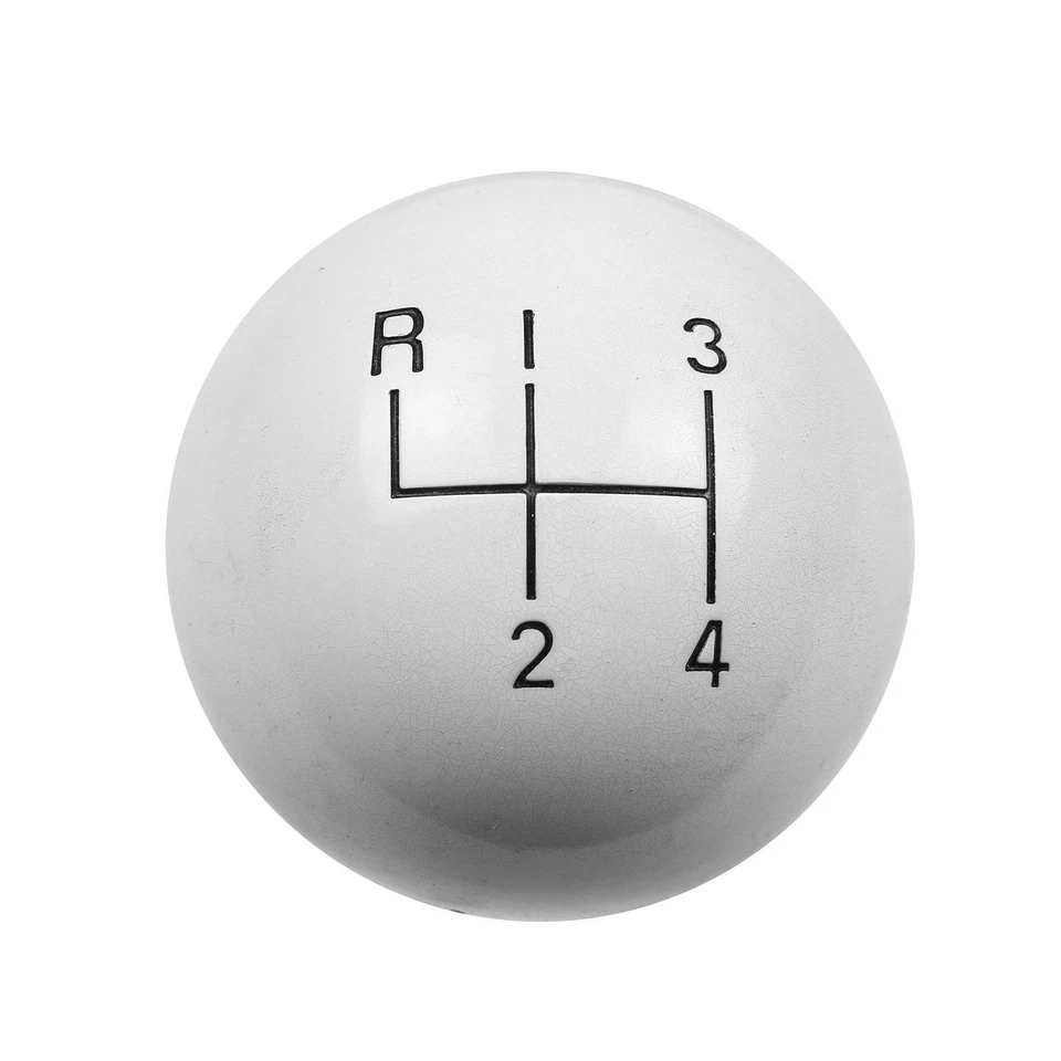 Hurst 1630003 White Classic Shifter Knob Pattern: 4-Speed Diameter: 1-7/8 Thread Foto 2 de 4