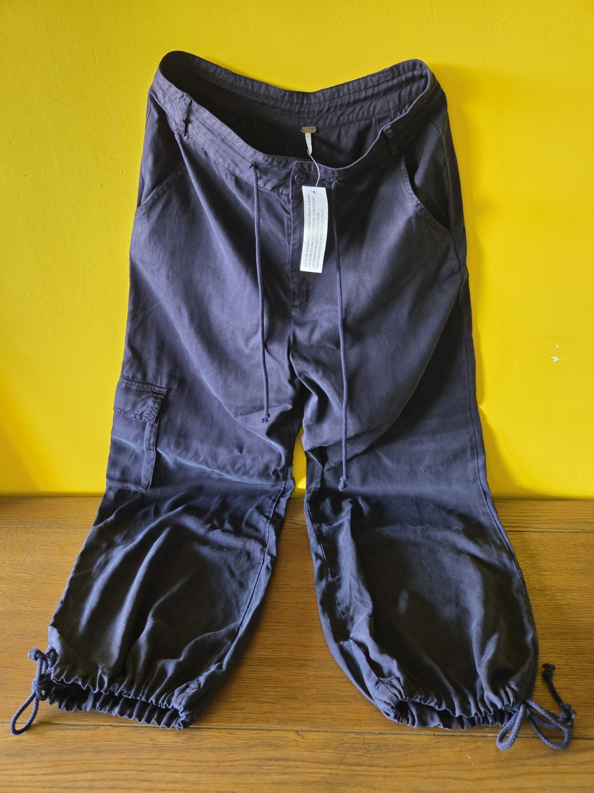 Young Fabulous Broke Womens Medium Blue Cargo Parachute Pants with Waistband