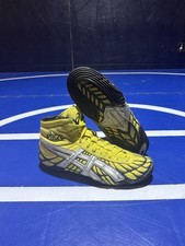 ASIC Dan Gable 1 Wrestling Shoe ~ Size 9.5 🟡⚫️ Rare Retro Vintage