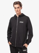 Adidas DV1918 Men's Kaval Full Zip Hoodie Jacket Black (Size L, XL)