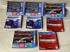 4 Hüllen Vorder- & Rückseite für Dreamcast Spiel F1 World Grand Prix & Silent Scope Neu