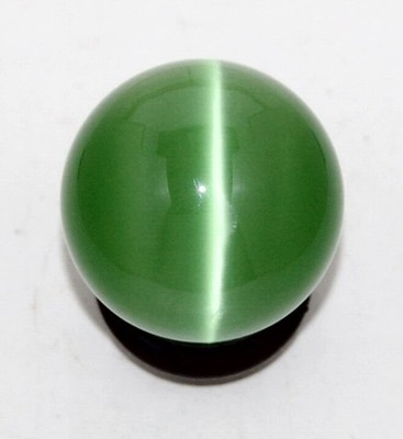Cat's Eye 40mm Sphere Ball Globe Orb w/Stand, Green, New, USA Seller