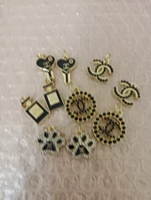 10   Pc Set  Chanel Button Charm Zipper Pull 