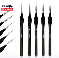 5PC Miniature Paint Brush for Fine Detailing Detail Paint Brushes Small Painting