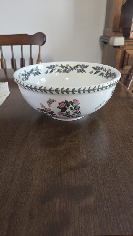 Portmeirion Botanic Garden Salad Serving Bowl 11" RHODODENDRUM LILIIFLORUM