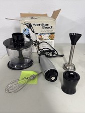 Batidora de mano Hamilton Beach 59765 de 2 velocidades con tazón y batidor - plateada