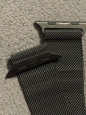Apple Milanese Loop - 44mm - Graphite - For Watch Series 10/9/8/7/6/5/SE - Used