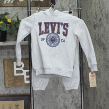 Levi's Little Boys 2-Piece Pullover Lounge Sweatpant Set Gray Heather XS 4