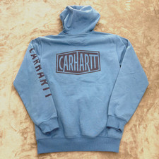 Carhartt Hoodie Men's S Rain Defender Sweatshirt Loose Fit Midweight Blue