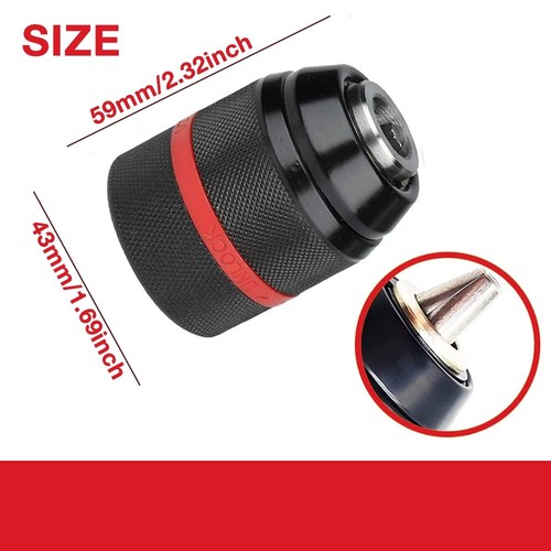 Metal Heavy Duty 1/2-20UNF 13mm Keyless Drill Chuck Hex Shank/SDS/Square Adaptor - Picture 3 of 14