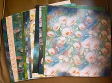 Stampin Up  Perennial Essence  12”X 12” Designer Series Paper Pack - 12 Printed