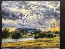 Dustin Vaughan Autographed Dallas Cowboys Stadium 8x10 Photo West Texas A&M NFL