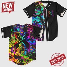  Best Gift Custom Excision Trippy Floral Patter Baseball J.sey for EDM Festival