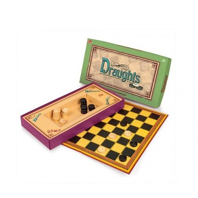 Tobar Draughts Brettspiel - klassisches klappbares Dame-Set für Kinder