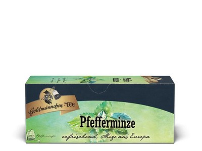 1 Karton ( 12 Pkg) Goldmännchen - Tee Pfefferminz , 25 Beutel/Packung, je 45g