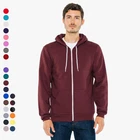 AMERICAN APPAREL - Men's Fleece Jacket Hoodie Sweat Jacket Hooded XS - XXL