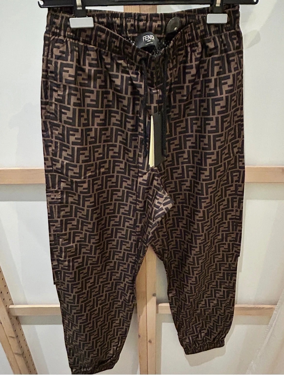 Fendi Zucca Nylon Track Pants Size 46 IT