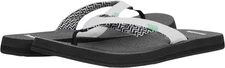 Sanuk Yoga Serenity 4 Sandals / Flip-Flops - NWT Womens 7 White / Blk 44409-B3