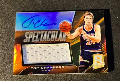 2013 Spectra Spectacular Tom Chambers Game Used On Card Auto 5/20 Suns
