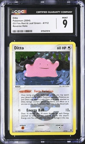 2004 Pokémon Ditto Reverse Holo EX Fire Red & Leaf Green #4 CGC 9